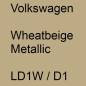 Preview: Volkswagen, Wheatbeige Metallic, LD1W / D1.